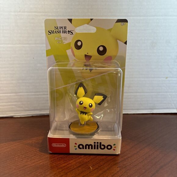 PICHU Amiibo Super Smash Bros Nintendo Figure / BRAND NEW IN BOX - Picture 1 of 7